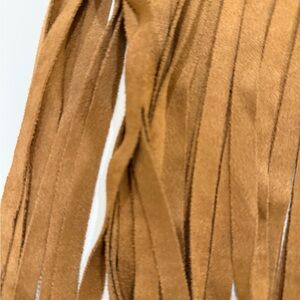Faux suede fringe vest